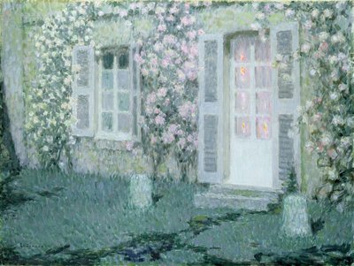 The House with Roses by Henri Eugene Augustin Le Sidaner