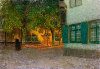 The House with the Green Shutters by Henri Eugene Augustin Le Sidaner