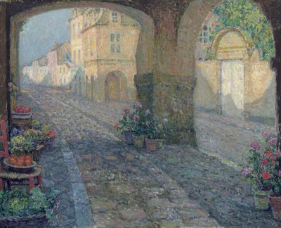 The Old Shop Doorway by Henri Eugene Augustin Le Sidaner
