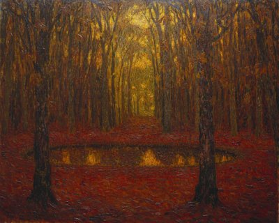 The Pond at Versailles in Autumn by Henri Eugene Augustin Le Sidaner