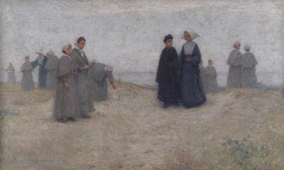 The Promenade of the Orphans by Henri Eugene Augustin Le Sidaner