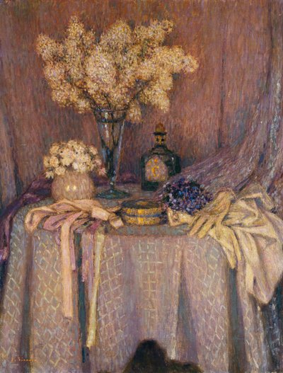 The Table, Purple Harmony by Henri Eugene Augustin Le Sidaner