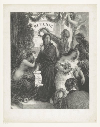 Poster Music Hector Berlioz by Ignace Henri Jean Fantin Latour