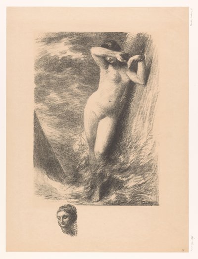 Andromeda Chained to a Rock in the Water by Ignace Henri Jean Fantin Latour