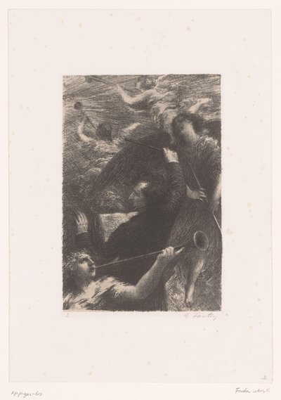 Berlioz Conducts Among Four Trumpeting Angels by Ignace Henri Jean Fantin Latour