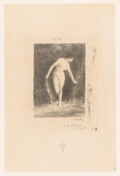 Diana Undressing to Bathe (series: Poems of André Chénier) by Ignace Henri Jean Fantin Latour