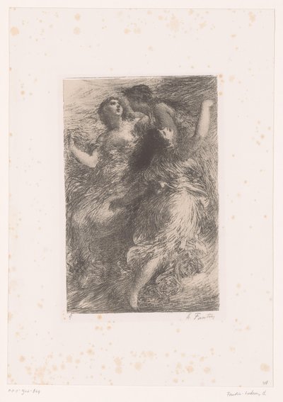 Three Rhine Daughters Playing at the Bottom of the Rhine by Ignace Henri Jean Fantin Latour