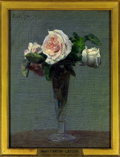 Flowers. Painting by Henri Fantin Latour (1836-1904) 1872. Paris, Musee du Louvre by Ignace Henri Jean Fantin Latour
