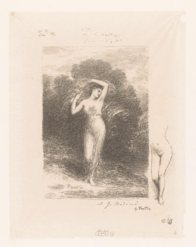 Young woman with shawl by Ignace Henri Jean Fantin Latour