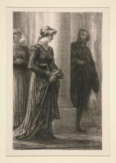 The Mastersingers of Nuremberg: Act I, Meeting of Walther and D by Ignace Henri Jean Fantin Latour