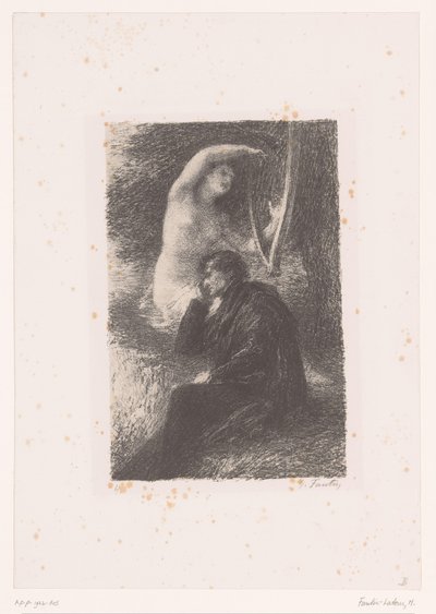 Lelio Listens to the Sounds of a Harp by Ignace Henri Jean Fantin Latour