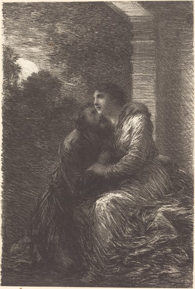 Love Scene from Act III of "Lohengrin" by Ignace Henri Jean Fantin Latour