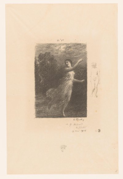 Nymph Fleeing from Satyr by Ignace Henri Jean Fantin Latour