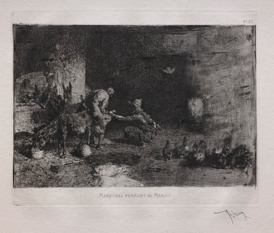 Shoeing a Mule in Morocco by Ignace Henri Jean Fantin Latour