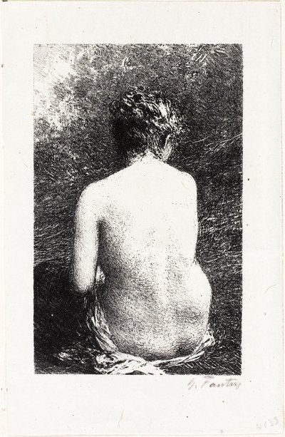 Study of Seated Woman, Seen from Behind by Ignace Henri Jean Fantin Latour