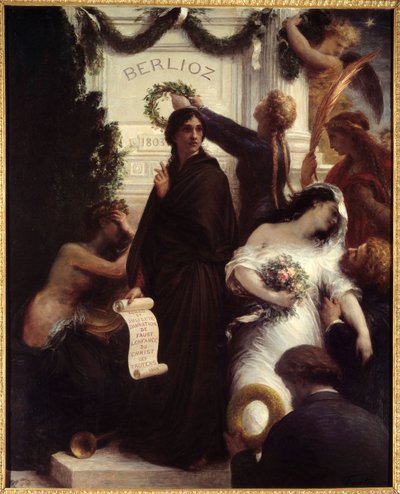 Tribute to Berlioz. Hector Berlioz, French Composer by Ignace Henri Jean Fantin Latour