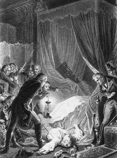 The Assassination of Tsar Paul I on March 12, 1801, 1874 by Henri Felix Emmanuel Philippoteaux