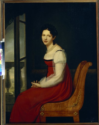 Portrait of Princess Varvara Sergeyevna Dolgorukova (1793-1833) - Painting by Henri Francois Riesener (Oil on Canvas) by Henri Francois Riesener