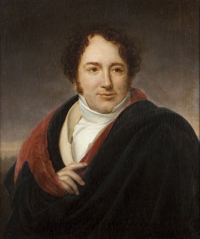 Portrait of the Opera Singer Luigi Lablache by Henri Francois Riesener