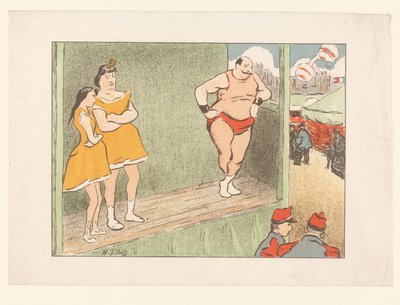 Three Actors on a Stage by Henri Gabriel Ibels