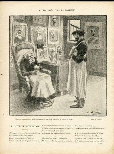Politics in the Portiere - Foreign Sovereigners, Identifier - Loubet Emile by Henri Gabriel Ibels