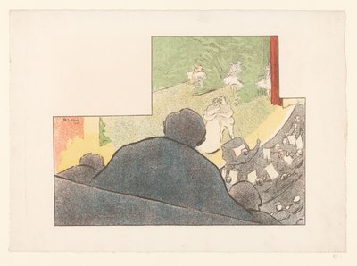 Man Looking from Box at Theater Performance (Les Programmes du Théâtre Libre) by Henri Gabriel Ibels