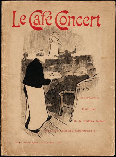 Portfolio Cover for Le Café-Concert by Henri Gabriel Ibels