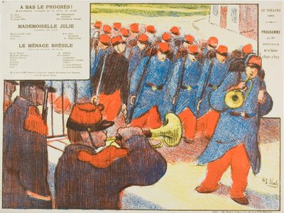 Third Performance: Down with Progress!, Mademoiselle Julie, The Brazilian Household, for Le Théâtre Libre by Henri Gabriel Ibels