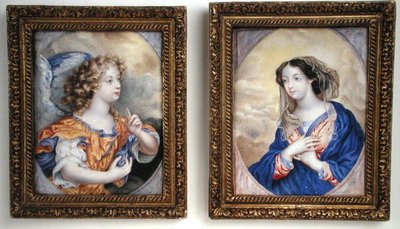 A pair of miniatures depicting the Annunciation by Henri Gascard