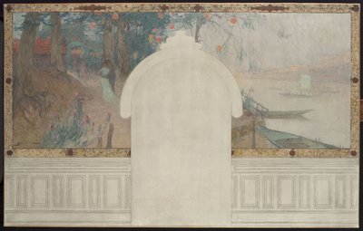 Sketch for Asnières Town Hall: Spring. The Seine at Asnières, circa 1900 by Henri Gaston Darien