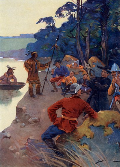 The First European Settlers on the Saint Lawrence River Banks, Present-day Quebec 16th-17th Century by Henri Gaston Darien