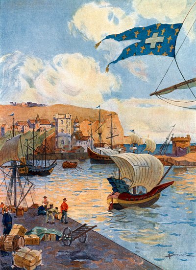 View of the City of Dieppe in Normandy by Henri Gaston Darien