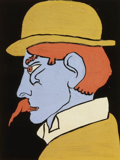 Man with Moustache, Profile, c.1911-12 by Henri Gaudier Brzeska