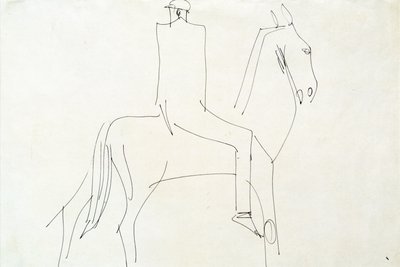 Rider in Rotton Row, 1913 by Henri Gaudier Brzeska