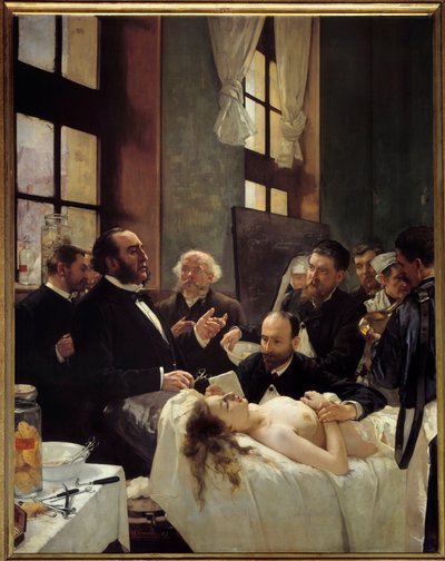 Dr. Jules Emile Pean Teaching at Saint Louis Hospital His Discovery of the Pinching of Ships (Before the Operation) by Henri Gervex