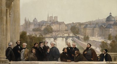 Panorama of the Century: Dupré, Rousseau, Isabey, Millet, Couture, Daubigny, Diaz, Corot, Troyon, Fromentin, Barye, Decamp, Courbet, Robert-Fleury by Henri Gervex
