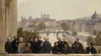 The panorama of the century: Dupré, Rousseau, Isabey, Millet, Couture, Daubigny, Diaz..., 1889 by Henri Gervex