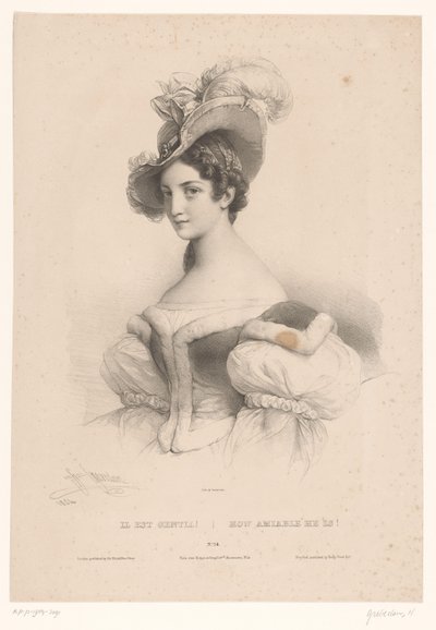 Young Woman with Amorous Thoughts by Henri Grevedon