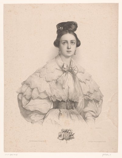 Young Woman with Name Starting with Letter A by Henri Grevedon