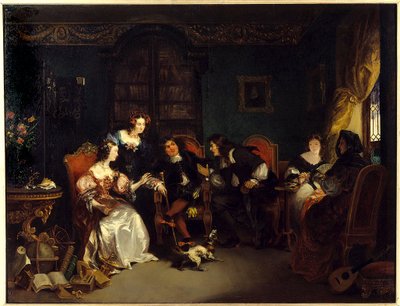 Trissotin and Vadius Dispute. Scene taken from Moliere