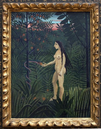 Eve in Earthly Paradise by Henri J.F. Rousseau
