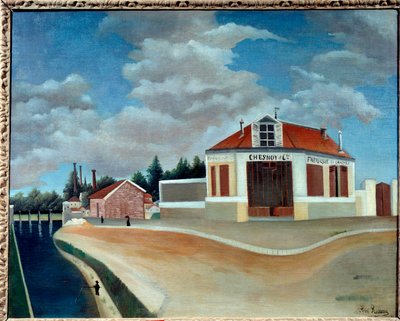 Factory of Chairs in Alfortville. Painting by Henri Rousseau known as Le Douanier Rousseau (1844-1910) by Henri J.F. Rousseau