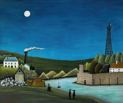 The Seine at Suresnes by Henri Rousseau