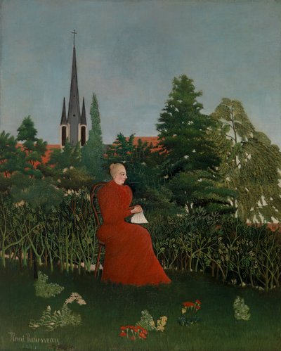 Woman in a Landscape, c.1899 by Henri J.F. 1844 1910 Rousseau
