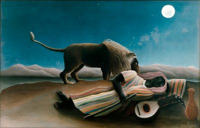 The Sleeping Gypsy (by Henry Rousseau) by Henri J.F. Rousseau