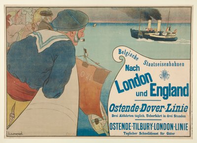 Belgian National Railway to London and England by Henri Jacques Edouard Evenepoel