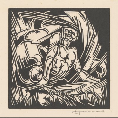 Personification of the Wind by Henri Jonas (signed by artist)
