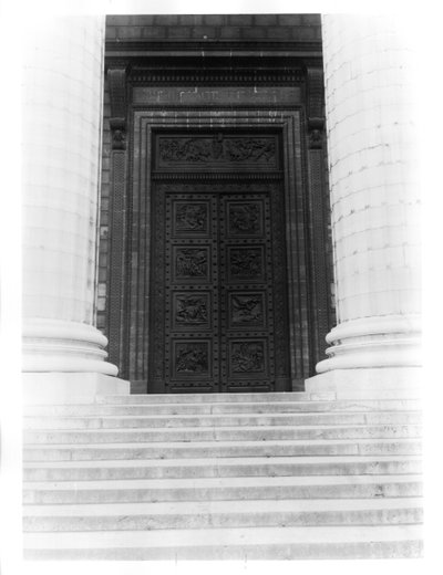 View of the Door of La Madeleine Comprising of Eight Relief Panels Depicting the Decalogue and Old Testament Scenes (bronze) by Henri Joseph Francois de, baron Triqueti
