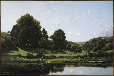 A Meadow in the Bourbonnais, Morning by Henri Joseph Harpignies