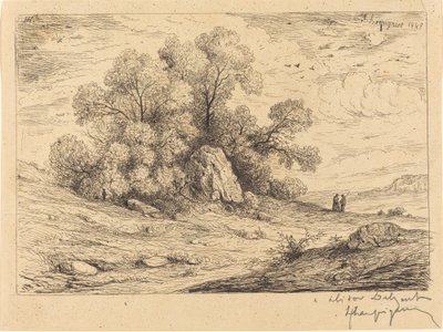 Stand of Trees with Rocks by Henri Joseph Harpignies